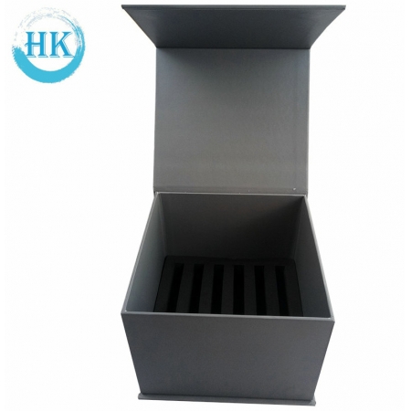 Caixa de exposição cinzenta luxuosa de Cardcover com curvatura magnética 