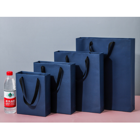 Premium Paper Bag Custom Print Logo Shopping Bags With Logos Ribbon Handle 