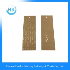 Tag do cair do papel de embalagem Com impressão de carimbo quente Huake Printing